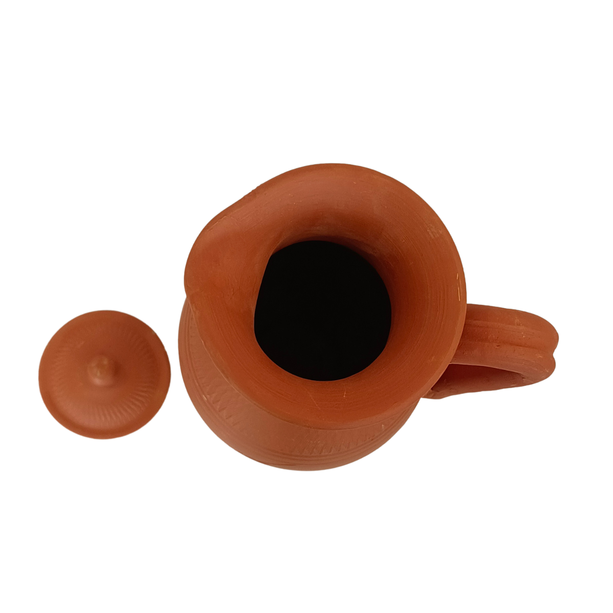 Narrow Shaped Arted Clay Water Jug Big – Handmade & Eco-Friendly (with Lid)