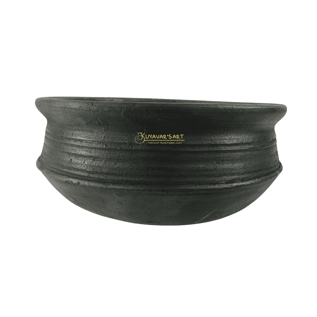 Black Clay Meen Kuzhambu Chatti | Handmade & Eco-Friendly