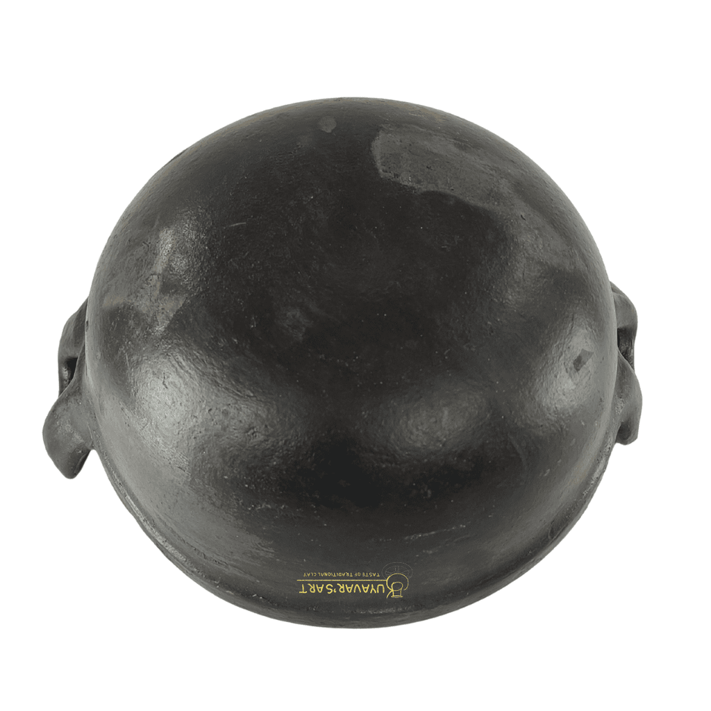 Black Clay Handle Kadaai  Wok with Sturdy Handles