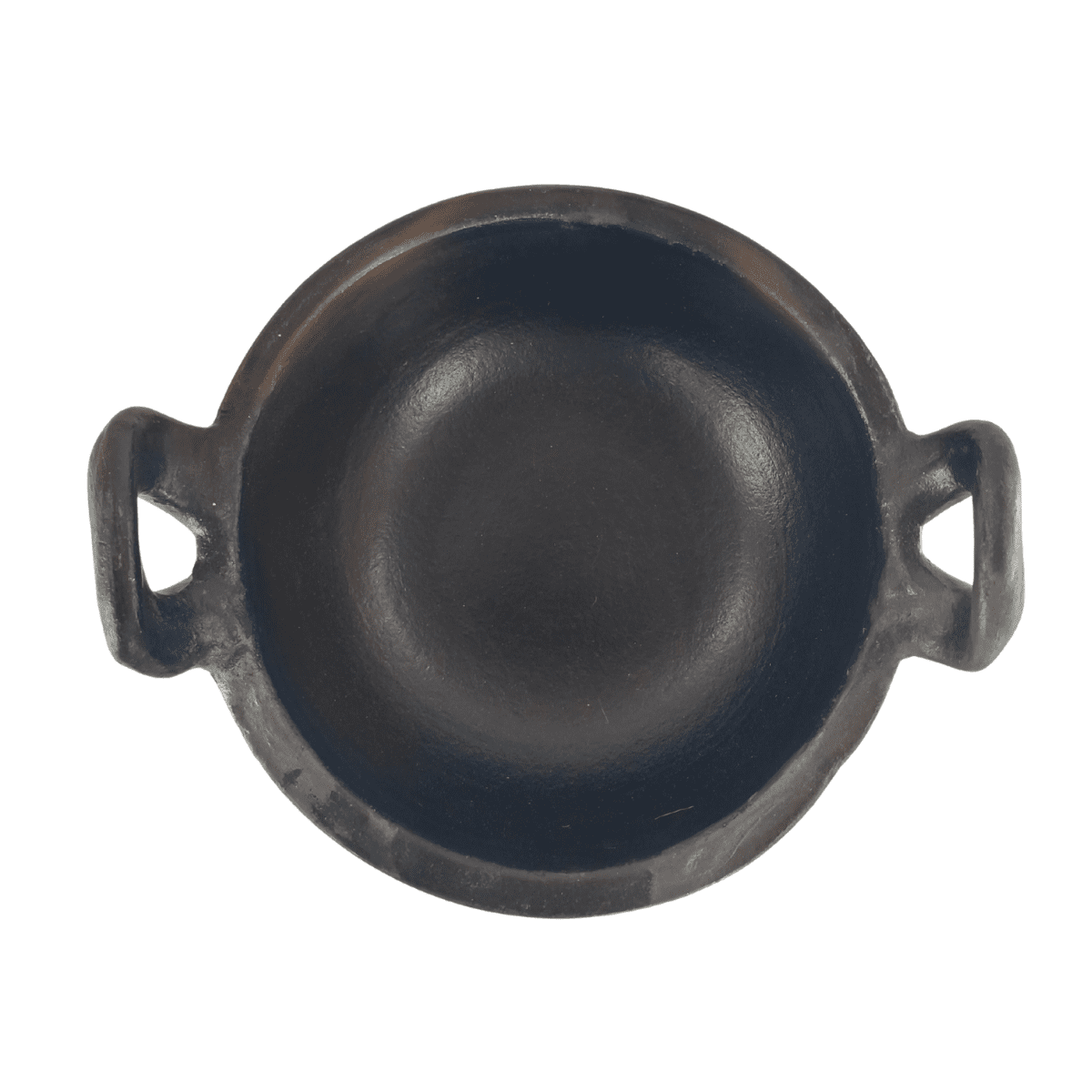Black Clay Handle Kadaai  Wok with Sturdy Handles