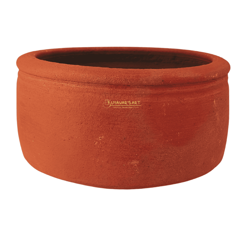 Traditional Clay Kal Chatti | Spinach Grinder – Handmade & Naturally Durable