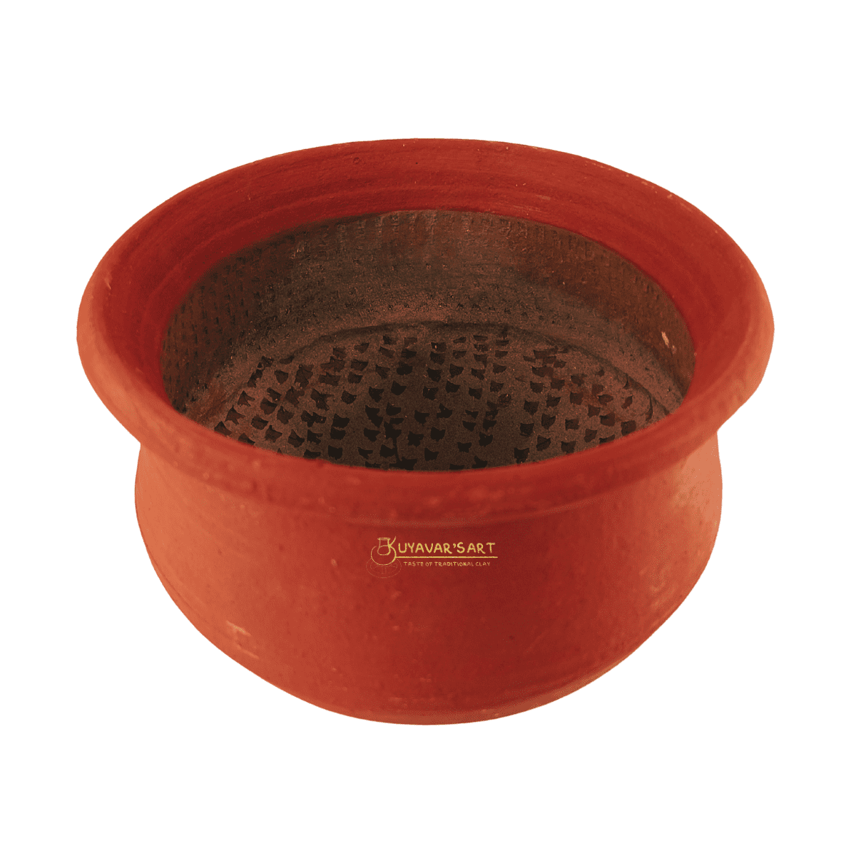 Traditional Red Clay Kothu Chatti Medium | Spinach Grinder - Handmade & Naturally Durable