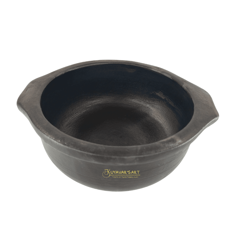 Black C-Shaped Clay Pot – Eco-Friendly & Elegant