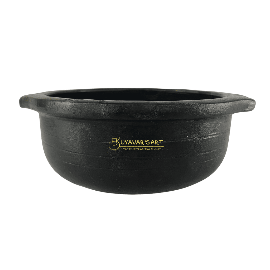 Black C-Shaped Clay Pot – Eco-Friendly & Elegant