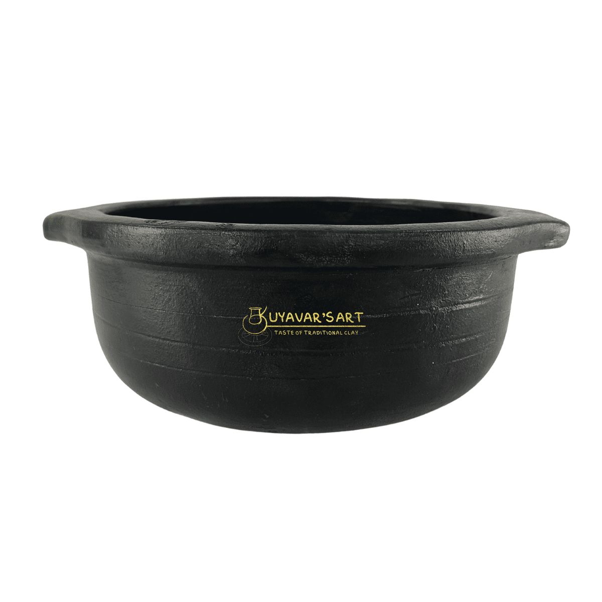 Black C-Shaped Clay Pot – Eco-Friendly & Elegant