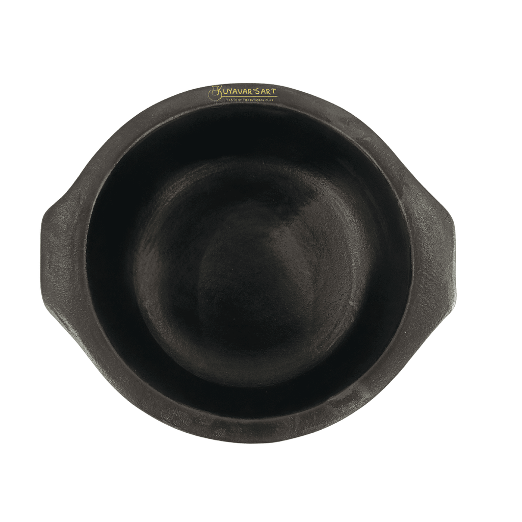 Black C-Shaped Clay Pot – Eco-Friendly & Elegant