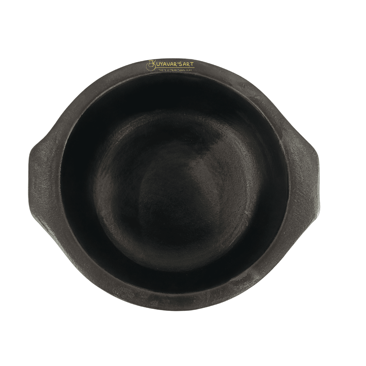 Black C-Shaped Clay Pot – Eco-Friendly & Elegant
