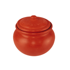 Red Pot Shaped Clay Curd Pot | Curd Setter – (With Lid)