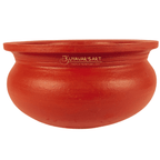 Red Kuzhambu Chatti / Flat mouth - Handcrafted & Eco-Friendly (Without Lid)