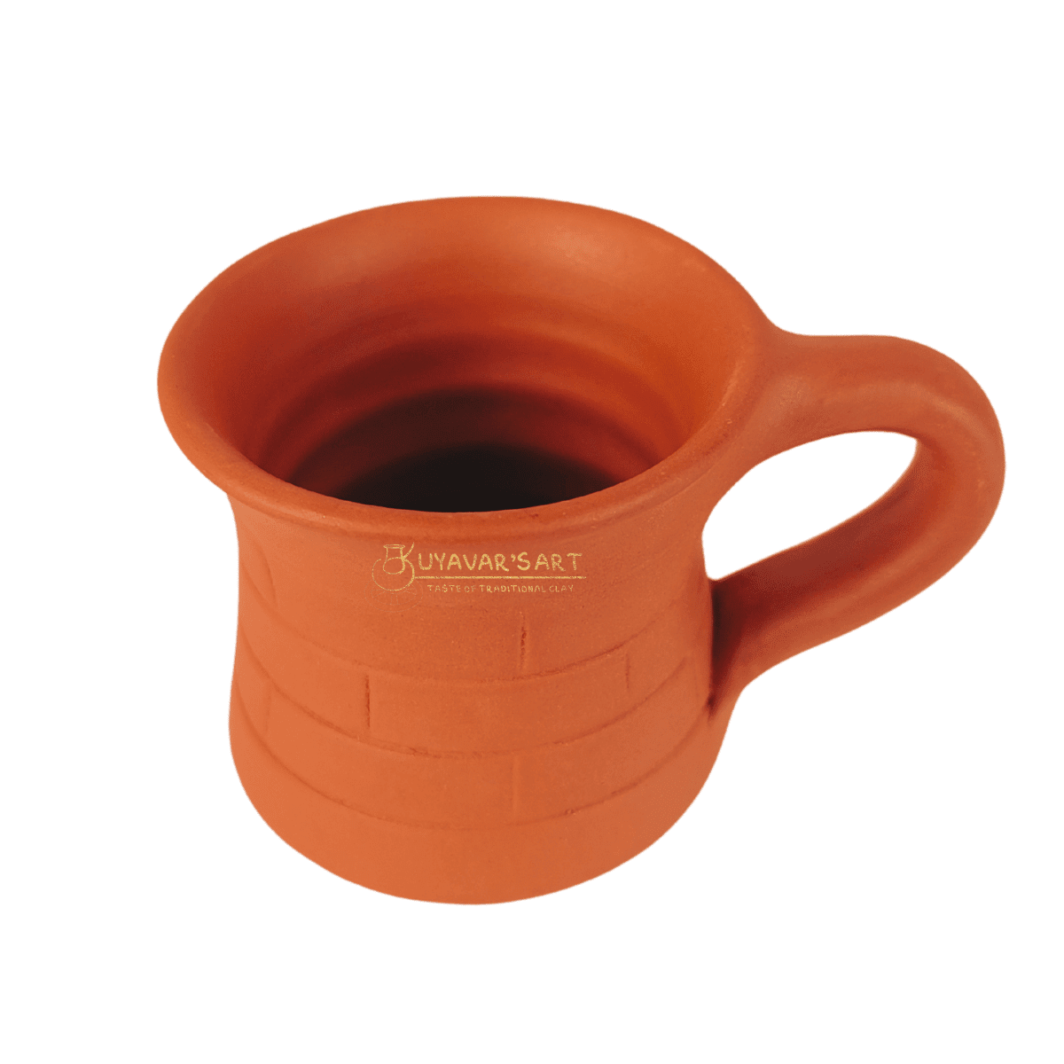 Belly Clay Tea Cup Brick Pattern – Handmade & Eco-Friendly