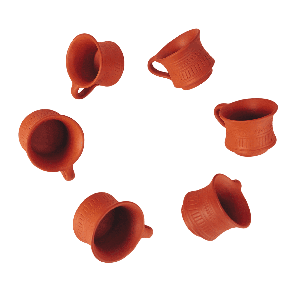 Belly Clay Tea Cup Vintage Stripes – Handmade & Eco-Friendly