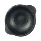 Black Clay Die Kadai With Handles | Handmade & Eco-Friendly