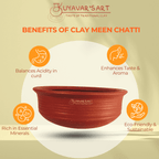 Red Clay Meen Kuzhambu Chatti - | Handmade & Eco-Friendly