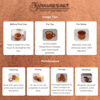 Belly Clay Tea Cup Brick Pattern – Handmade & Eco-Friendly