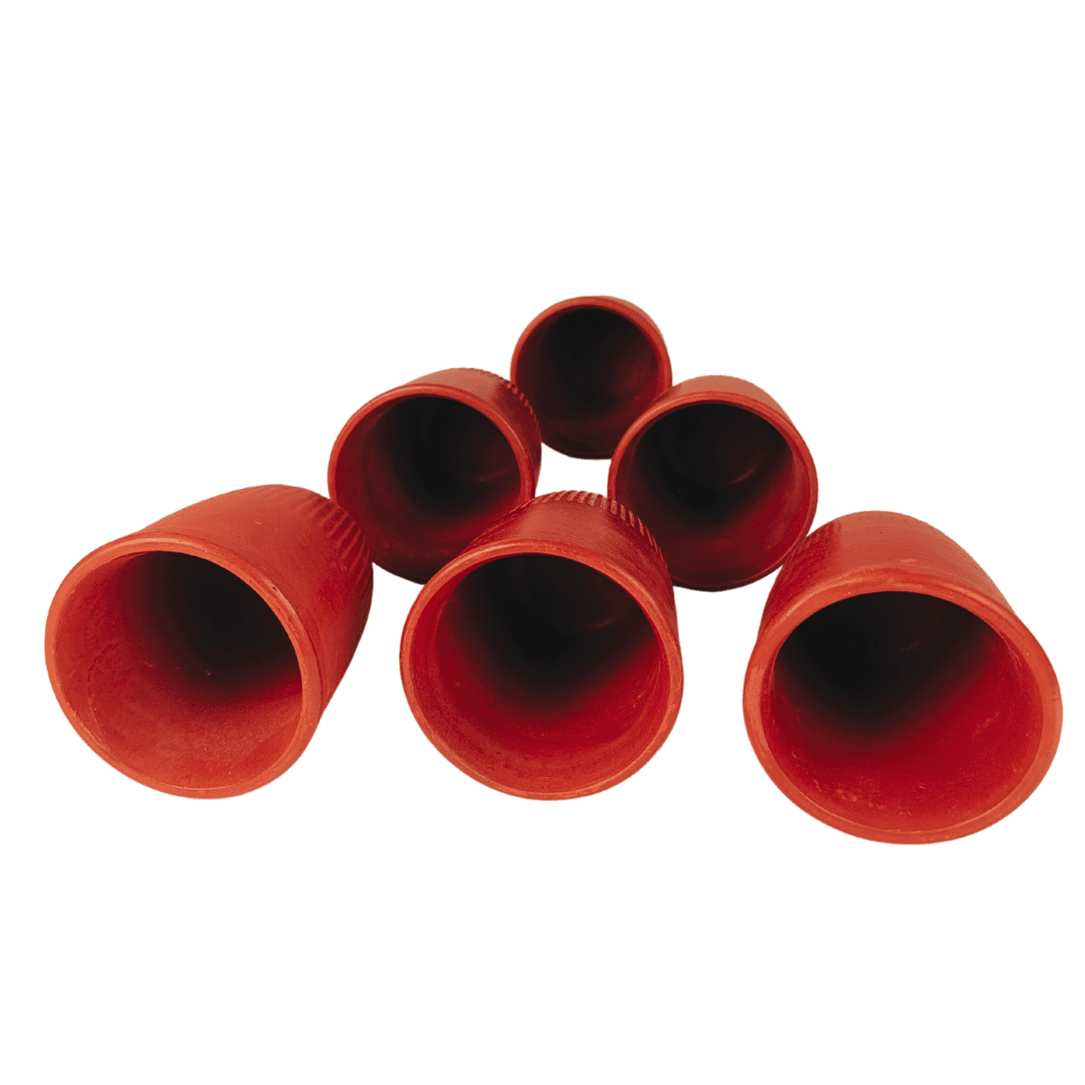 Conical Clay Tea Cup | Water Tumbler Plain Stripes – Handmade & Eco-Friendly