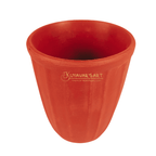 Conical Clay Tea Cup | Water Tumbler Ribbed Pattern – Handmade & Eco-Friendly