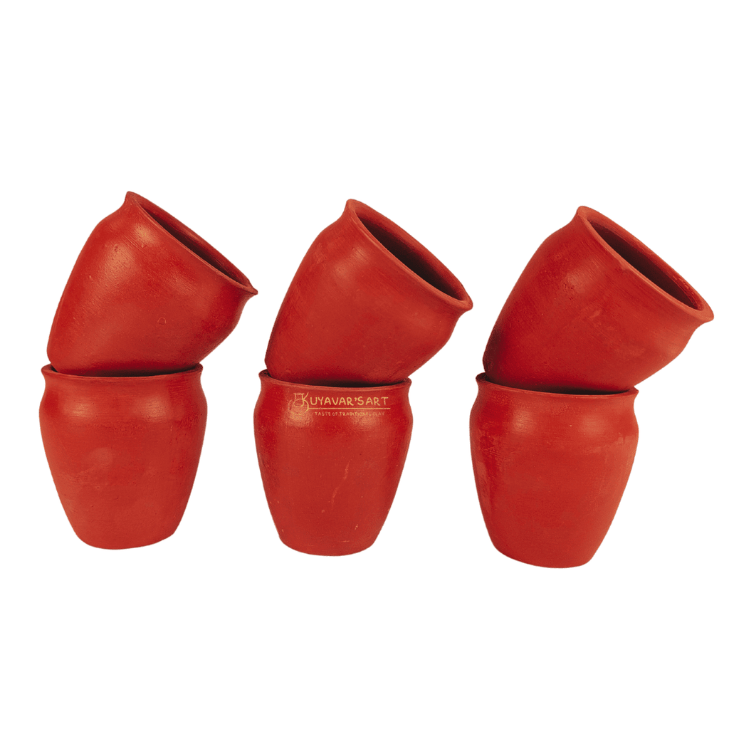 Conical Clay Tea Cup | Water Tumbler Plain – Handmade & Eco-Friendly