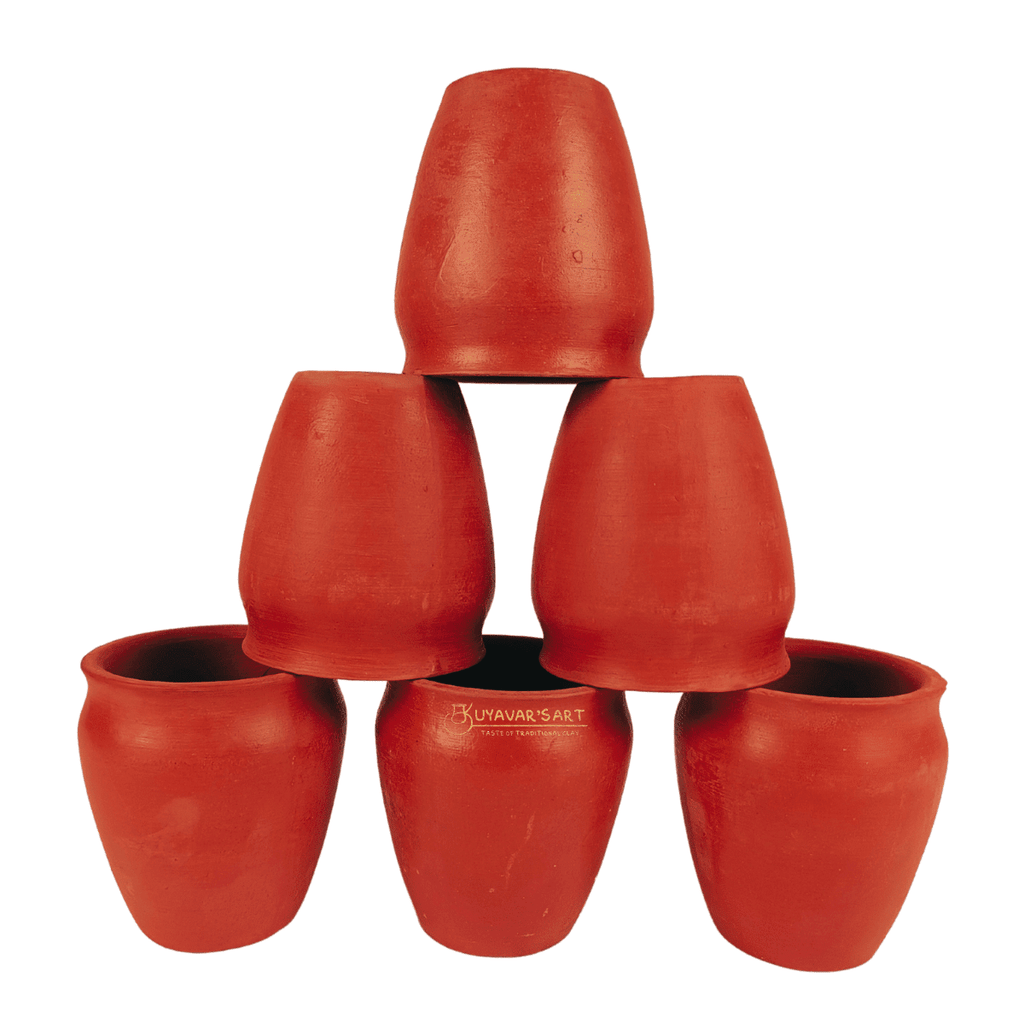 Conical Clay Tea Cup | Water Tumbler Plain – Handmade & Eco-Friendly