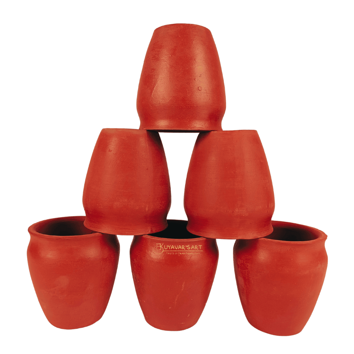 Conical Clay Tea Cup | Water Tumbler Plain – Handmade & Eco-Friendly