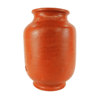 Striped Cylinder Shape Clay Water Dispenser  – Handmade & Eco-Friendly ( With Tap & Lid)