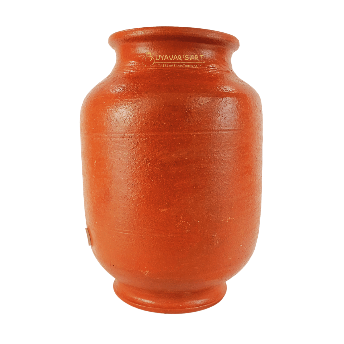 Striped Cylinder Shape Clay Water Dispenser  – Handmade & Eco-Friendly ( With Tap & Lid)