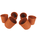 Cylindrical Clay Tea Cup | Water Tumbler Brick Pattern – Handmade & Eco-Friendly