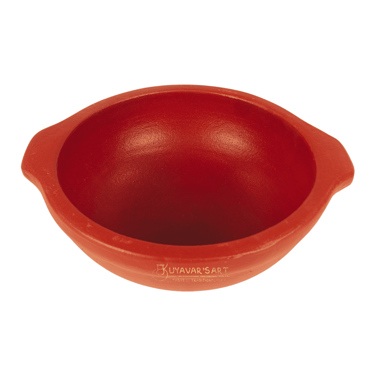 Red Die Clay Wok / Die Kadaai - Traditional & Eco-Friendly