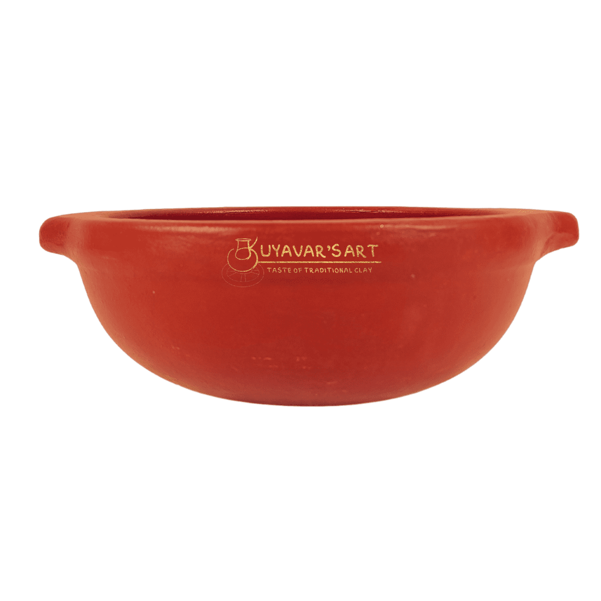 Red Die Clay Wok / Die Kadaai - Traditional & Eco-Friendly