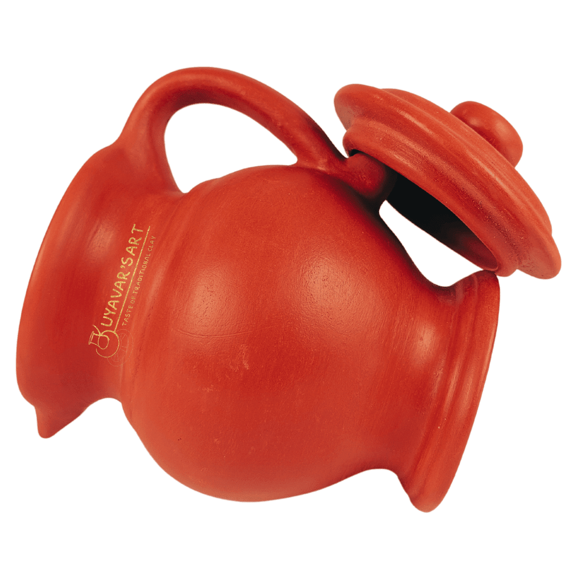 Hourglass Clay Water Jug – Handmade & Eco-Friendly (with Lid)