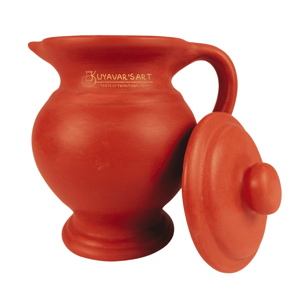 Hourglass Clay Water Jug – Handmade & Eco-Friendly (with Lid)