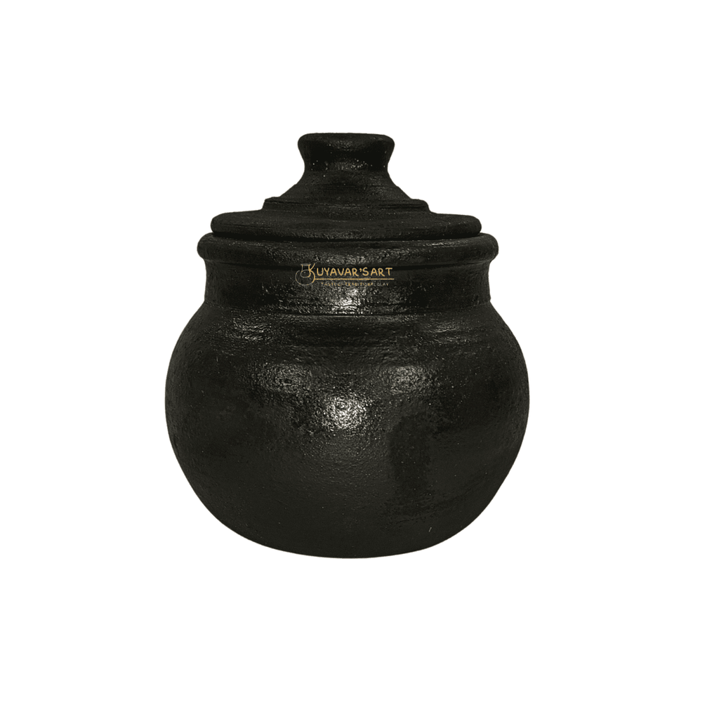 Premium Black Pot Shaped Clay Curd Pot – Handmade & Eco-Friendly