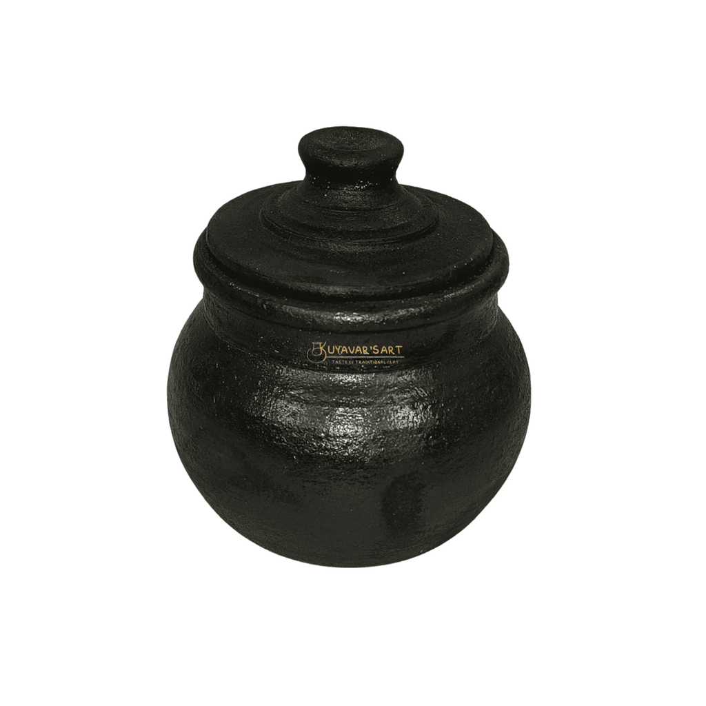 Premium Black Pot Shaped Clay Curd Pot – Handmade & Eco-Friendly