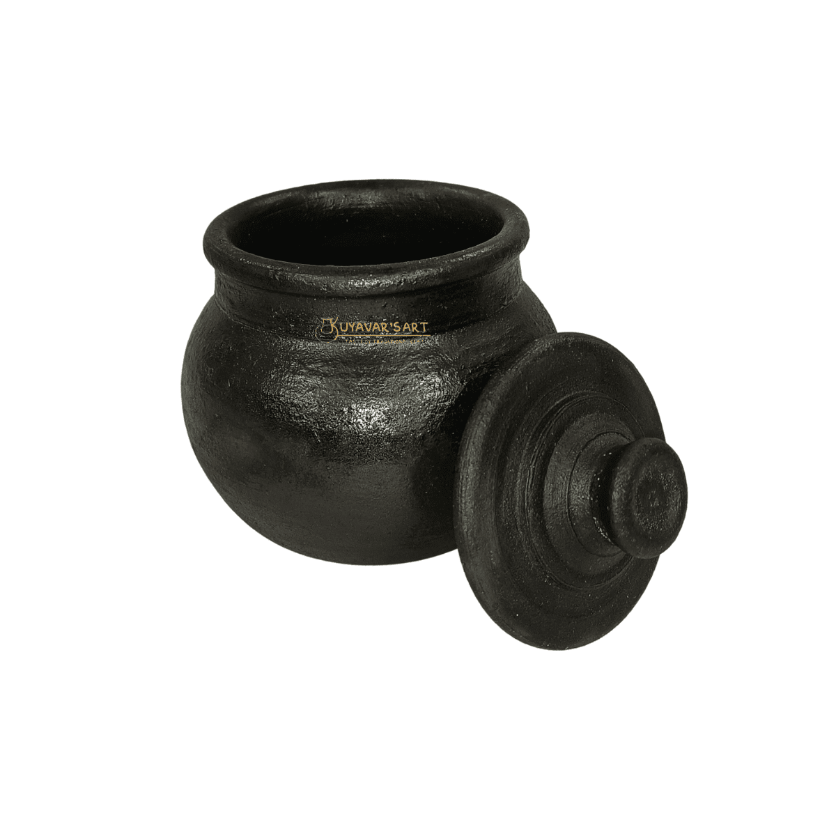 Premium Black Pot Shaped Clay Curd Pot – Handmade & Eco-Friendly