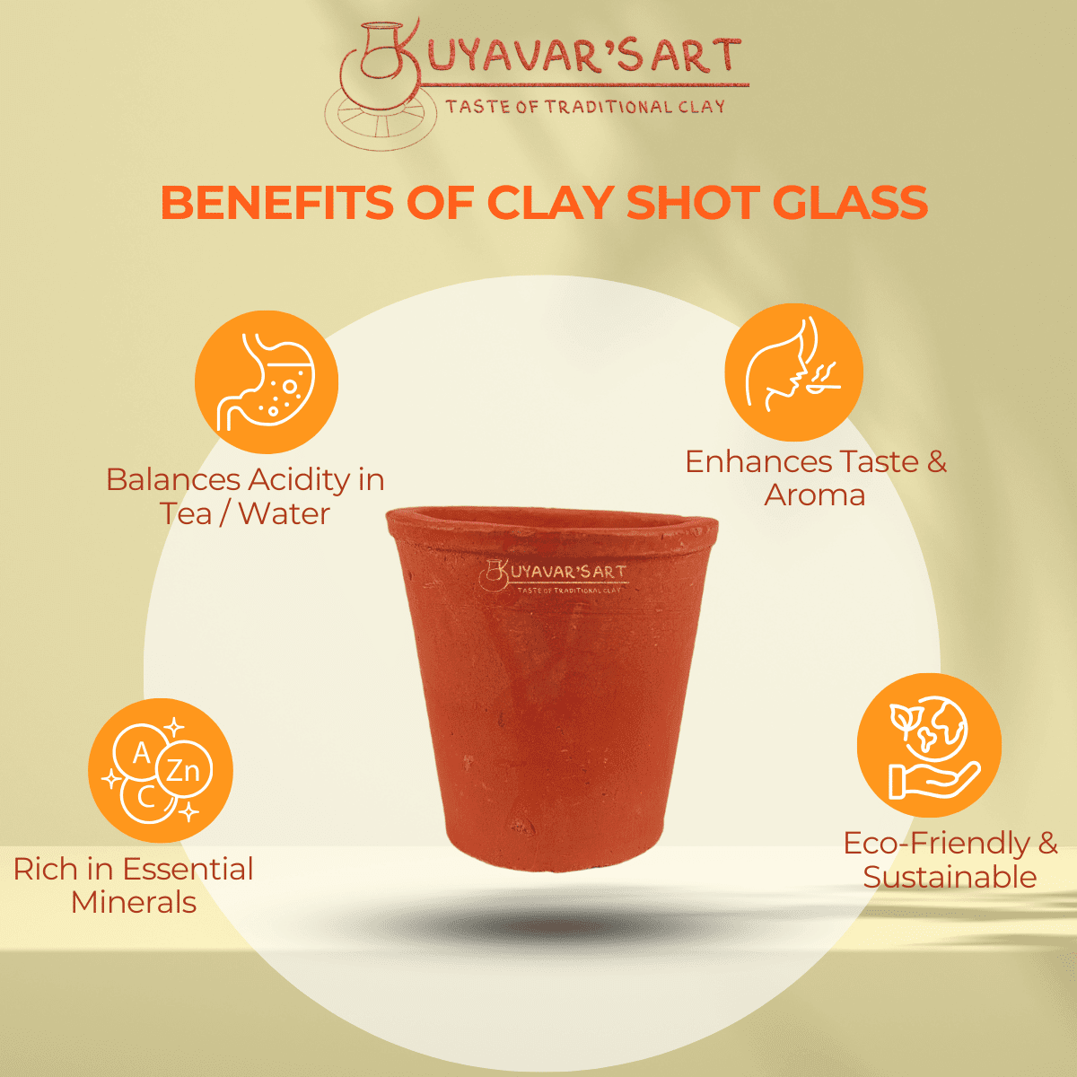 Short Glass Clay – Handmade & Eco-Friendly