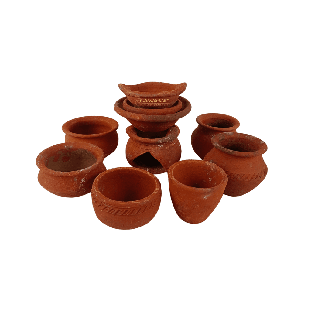 Traditional Clay Choppu Saman Set | Clay Kitchan Toys Set – Handmade & Eco-Friendly