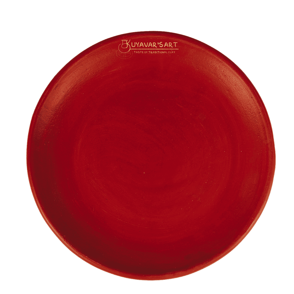 Red Clay Dinner Plate – Handmade & Eco-Friendly (Set of 2)