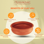 Red Urli Clay Chatti – Handcrafted & Eco-Friendly (Big - 12 inches - 4Ltrs)