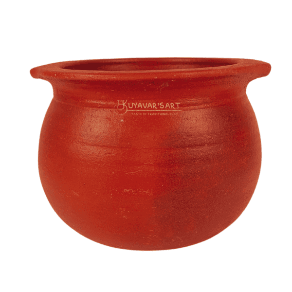 Authentic Unglazed Unglazed Sambar Clay Pot - Handmade & Eco-Friendly (3L, 8 X 6 inches, Traditional Design) - Image 4