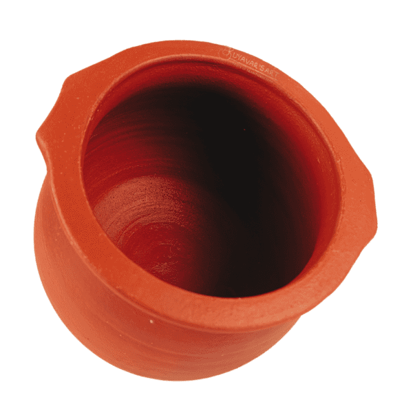 Authentic Unglazed Unglazed Sambar Clay Pot - Handmade & Eco-Friendly (3L, 8 X 6 inches, Traditional Design) - Image 3