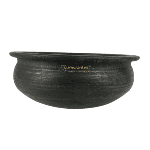 Black Clay Curry Pot 12 inch | Handmade & Eco-Friendly