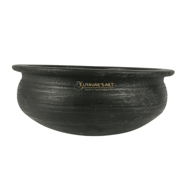 Black Clay Curry Pot 12 inch | Handmade & Eco-Friendly