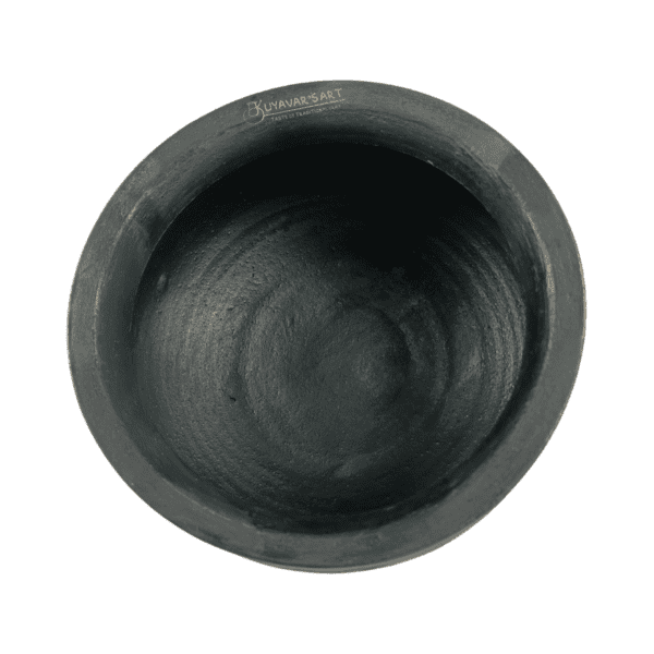 Black Clay Kozhambu Chatti – 6 Inch (Small) | Handmade Terracotta Cookware - Image 2