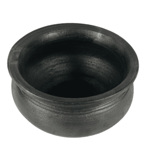 Black Clay kozhambu Chatti 8 Inch | Handmade Terracotta Cookware