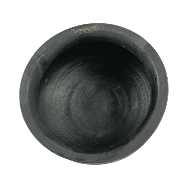 Black Clay kozhambu Chatti 8 Inch | Handmade Terracotta Cookware - Image 2