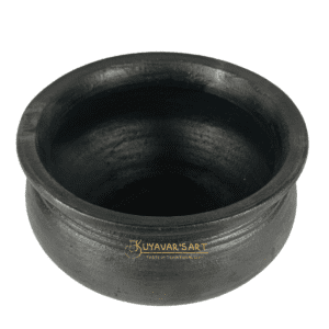 Black Clay kozhambu Chatti 9 Inch | Handmade Terracotta Cooking Pot