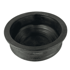 Black Clay Server Chatti - 9 Inch (Medium) | Handmade & Eco-Friendly