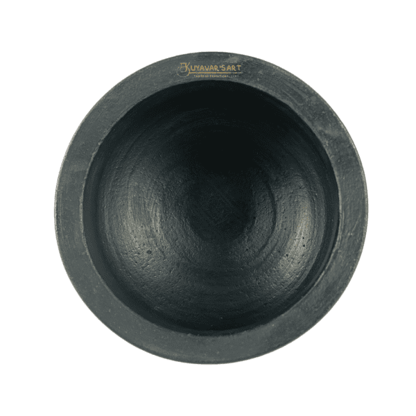 Black Clay Server Chatti - 9 Inch (Medium) | Handmade & Eco-Friendly - Image 4