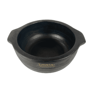 Black Clay Crown Pot - 9 Inch (Medium) | Handmade & Eco-Friendly