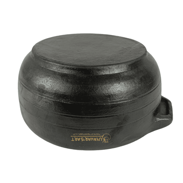 Black Clay Crown Pot - 9 Inch (Medium) | Handmade & Eco-Friendly - Image 5