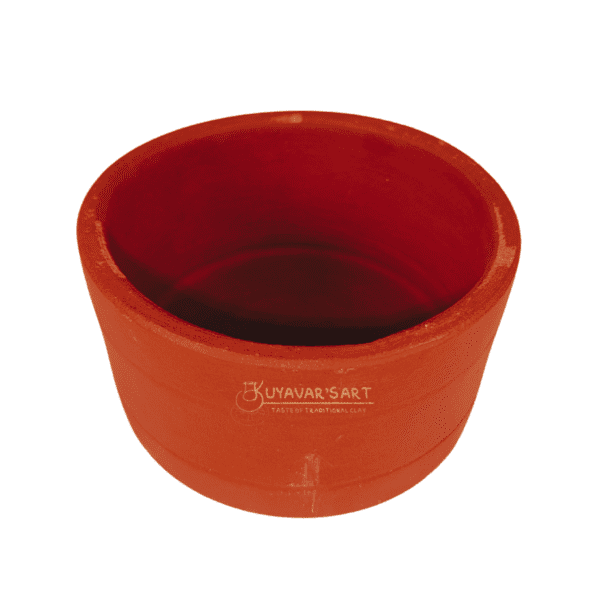 Cylindrical Unglazed Clay Curd Pot Curd Chatti Curd Setter – Handmade & Eco-Friendly (500ml) - Image 2